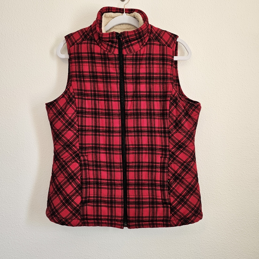 Duluth Trading Co Plaid Flannel Vest